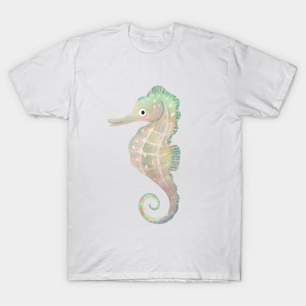 Rainbow Seahorse T-Shirt by tarynosaurus